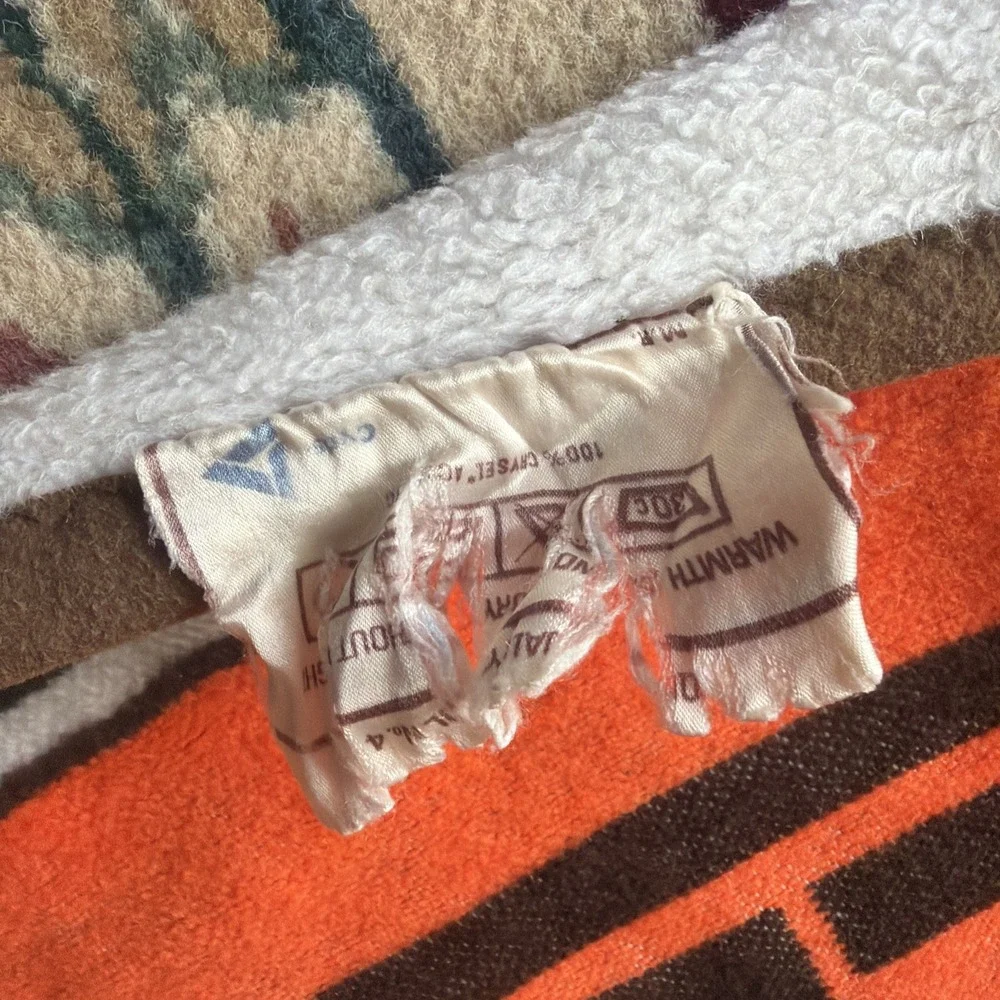 Vintage 1980's Cleveland Brown Stadium Throw Blanket 26 1/2 x 57 1/2 Beach Towel